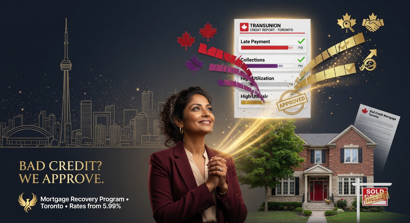 Self-employed professional in Toronto home office reviewing mortgage approval