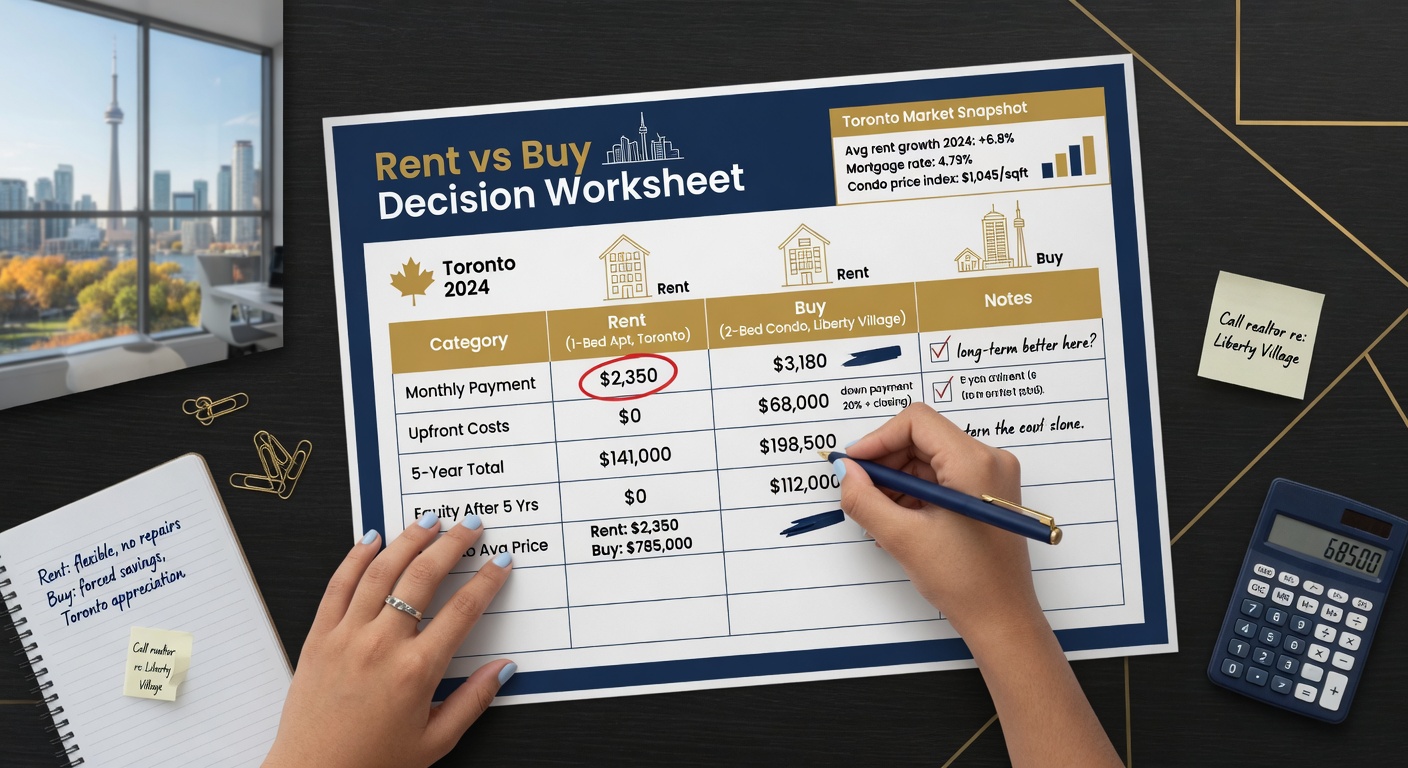 Teens filling out rent vs buy decision worksheet
