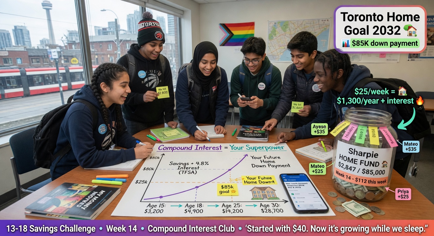 Teen savings challenge visual
