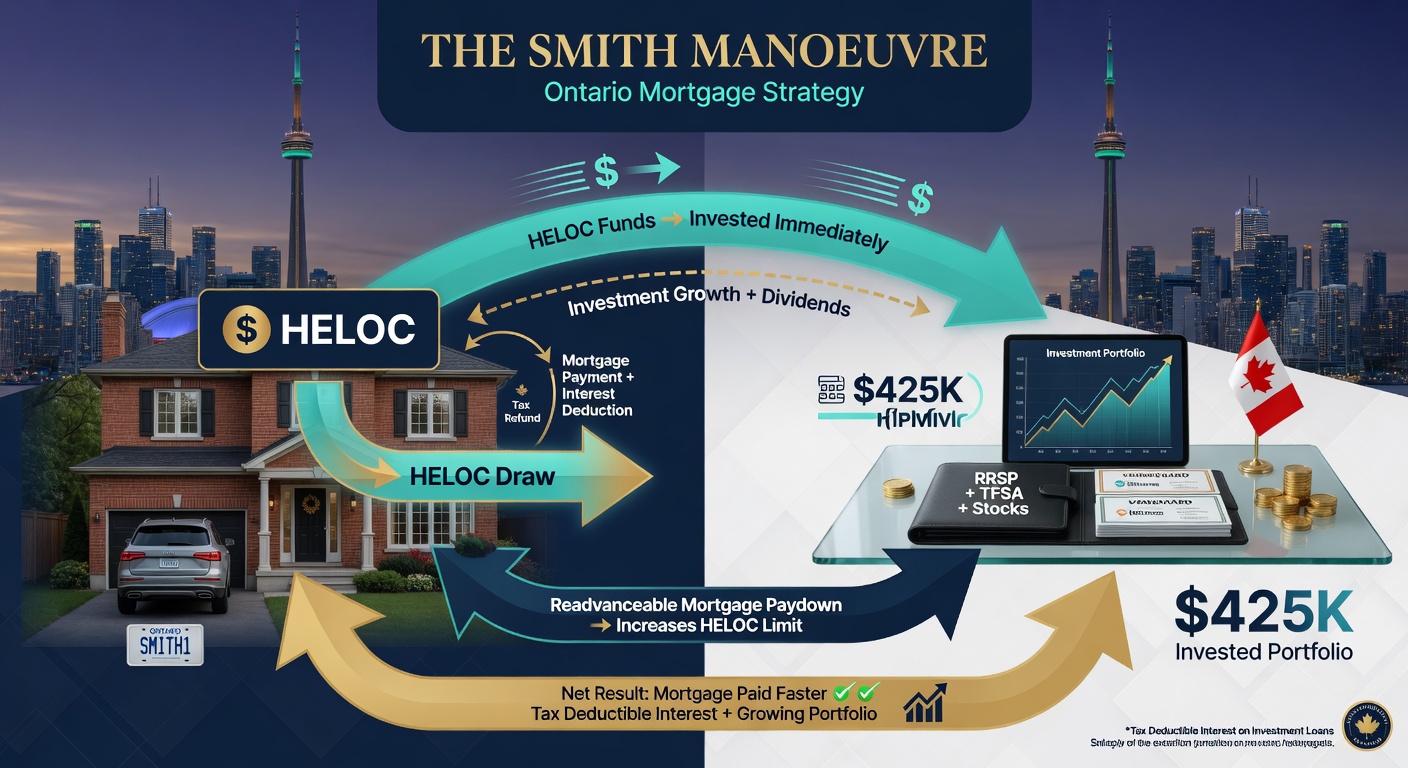 Canadian homeowner illustrating Smith Manoeuvre strategy with house and investment portfolio
